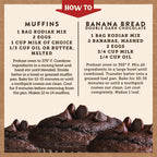 Kodiak Cakes Power Bake Muffin Mix, Double Dark Chocolate, 14 Ounce (Pack of 6)