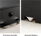 NiHome Acacia Wood Coffee Machine Tray with Pod Drawer, Smooth Wheels Rolling Appliance Slider, Large Drawer for K-Cups, Tea Bags, Under Cabinet Countertop Caddy for Espresso Maker, Blender, Air Fryer