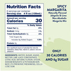Jordan's Skinny Syrups Sugar Free Syrup, Naturally Sweetened Spicy Margarita Mix Syrup, 32 oz, Low Calorie Flavoring, Protein Shake, Cocktail & More, Gluten Free, Keto Friendly
