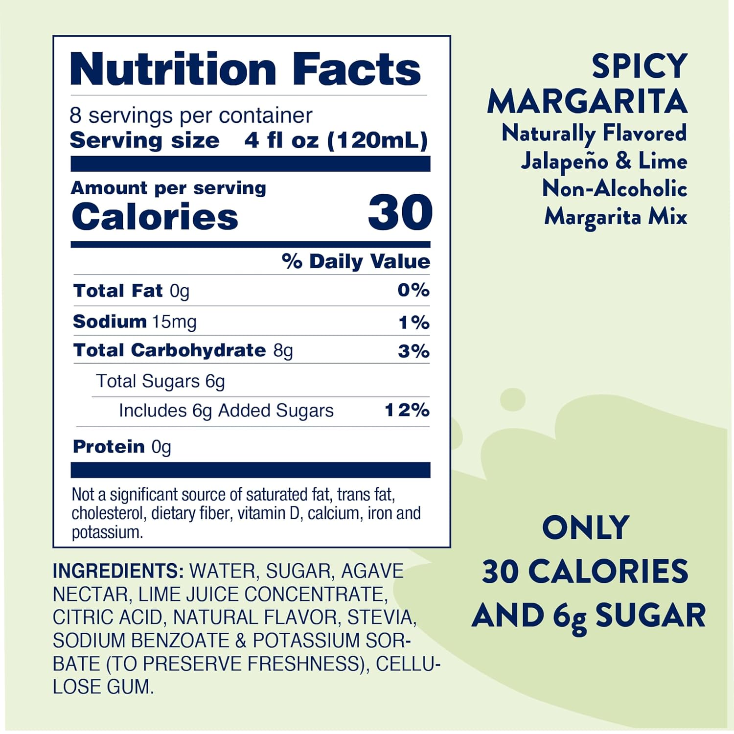 Jordan's Skinny Syrups Sugar Free Syrup, Naturally Sweetened Spicy Margarita Mix Syrup, 32 oz, Low Calorie Flavoring, Protein Shake, Cocktail & More, Gluten Free, Keto Friendly