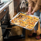 P&P CHEF 19.6 Inch Baking Cookie Sheet, Oven Pan Tray Stainless Steel Sheet Pan for Kitchen, Oven Bakeware for Multi Uses, Shiny Look & Dishwasher Safe, Healthy & Heavy Duty, 1Pc