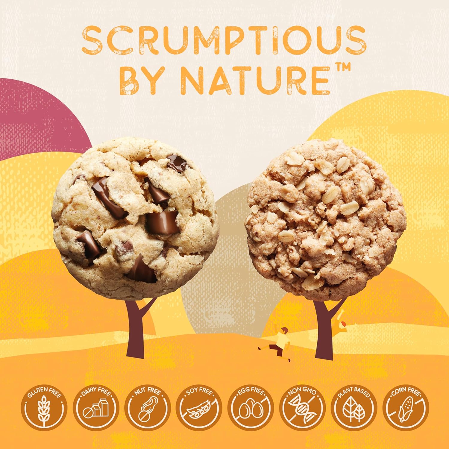 Autumn Sons Baking Co. Gluten Free Chocolate Chunk & Oatmeal Cinnamon Cookie Mix Combo Pack. Vegan Plant Based Baking Mix. Free From 11 Common Allergens. 9.3 oz (Pack of 2)