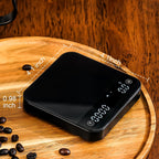 KitchenTour CaféMetric Coffee Scale with Timer 0.1g/2000g - Precision Scale for Espresso & Pour Over - Water Flow Speed Mode and Coffee Powder-to-Liquid Ratio Mode - Rechargeable, LCD Display-Black