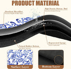 Dish Drying Mat Watercolor Blue Flowers Coffee Bar Mat for Countertop Absorbent Rubber Backed Hide Stain Dish Drainer Rack Pad Coffee Maker Espresso Machine Dining Room Decor 11.8 x 19.7 Inch