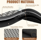 Black and White Checkered Flower Dish Drying Mat for Kitchen Counter Absorbent Coffee Bar Mat with Hide Stain Rubber Backed Coffee Maker Espresso Machine Cafe Table Accessories 11.8 x 19.7 Inch