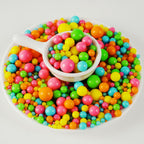 Kasvan Rainbow Pearl Sugar sprinkles - Edible Candy Pearls 130g/4.58 Oz, Mix Size Cake Candy, Decorate Cakes, Cookies, Ice Cream (Rainbow)