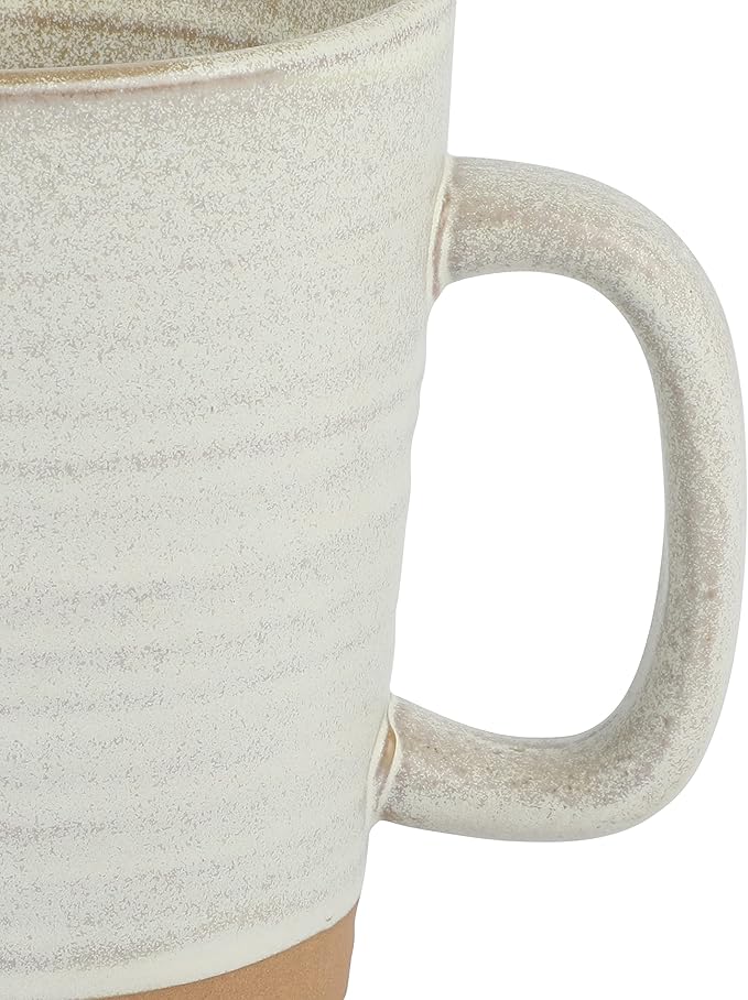 Gibson Elite 4 Pack Dreamweaver Terracotta Reactive 17 OZ Mug Set - Sand Cream