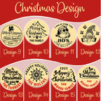 Personalized Christmas Cookie Stamps Customizable Name Cookie Stamps With Handle Cutter For Cookie Baking Decorating Cakes And Handmade Christmas Gifts Perfect (Concave cookie design)
