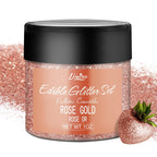 Edible Glitter - 30g Edible Luster Dust Metallic Food Grade Coloring Glitter for Drinks, Baking, Cake Decorating - Edible Dust Powder Shimmer Sprinkle Powder for Icing, Cocktail, Candy (Rose Gold)