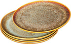 Ceramic Dinner Plates Dish Set,Set of 4,for Lunch snacks -Microwave Oven & Dishwasher Safe,Scratch Resistant,Dinnerware Kitchen Porcelain Serving Dishes 10 Inch Round