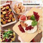 Lounsweer 6 Pcs Thicken Cutting Board Bulk Wood Board for Chopping Serving Charcuterie Material for Laser Engraving Mother' Day Wedding Housewarming Gift
