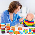 40 Pcs Glass Food Containers 4 OZ, Leak-Proof Reusable Storage Jars with Lids, Dishwasher Safe for Infant & Baby Food