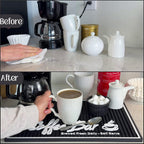 Coffee Station Mat Brewed Fresh Daily Self Serve Coffee Bar Matt for Countertop, Large 18 x 12 in Mats for Kitchen Decor and Accessories Sign for Kitchen, Tiki Decor and Bar Matts for Bartending