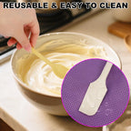 4pcs Mini Silicone Spatulas Set, Dual Sided Multifunctional Small Kitchen Scraper Long Spoon Reusable Stirrer for Jam Cake Cream Butter Icing Lotion (4 Colors)