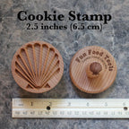 Wood Cookie Stamp, 2.5 Inch (Scallop Shell CS-040)