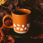 Sweet Water Decor Fall Mug Handcrafted Stoneware Coffee Mug with Autumn Leaves Design - Cozy and Stylish Fall Coffee Mugs - Unique Durable Fall Mugs for Autumn - Perfect Fall Mug for Gifting