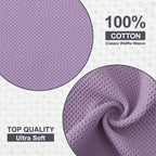 Kitinjoy 100% Cotton Kitchen Dish Cloths, 8 Pack Waffle Weave Ultra Soft Absorbent Dish Towels for Drying Dishes Quick Drying Kitchen Towels Dish Rags, 12 X 12 Inches, Lavender