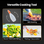 Silicone Pastry Brush, All-in-One Silicone Basting Brush with Sauce Bottle, Heat Resistant BBQ Accessories and Cooking Gadgets, BPA-Free Oil Dispenser for Cooking, Baking, Grilling (Orange)