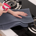 Homaxy 100% Cotton Oversized Waffle Weave Kitchen Dish Towels, Ultra Soft Absorbent Quick Drying Cleaning Towel, 20 x 28 Inches, 8-Pack, Dark Grey