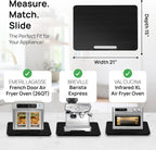 Ibyx Elegant Sliding Tray for Your Coffee Maker & Heavy Kitchen Appliances - Sturdy, Slides Easily from Under The Cabinet (Black, 21" W x 15" D)