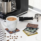 Sirius Silicone Coasters Set of 4, Protect Against Water Marks or Damage - Fits All Cups, 3.5" Inch Size, Colored