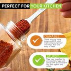 Spring Chef Stainless Steel Measuring Spoons Set of 8 with Leveler, Metal Teaspoon & Tablespoon Measuring Spoons for Dry & Liquid Ingredients, Fits in Spice Jars - Kitchen Gadgets For Baking & Cooking