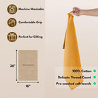 Native Fab Cotton Kitchen Towel with Hanging Loop 16x26 inches, 4-Pack, Waffle Weave Kitchen Towels for Cleaning Drying, Washcloths Soft & Absorbent Cloth Rags, Bar Towel, Dish Cloth, Mustard Yellow