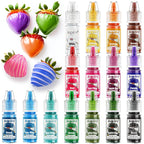 Oil Based Food Coloring - 15 Vibrant Rainbow Colors Edible Oil Food Dye Set, Flavorless Concentrated Oil Based Food Coloring for Chocolate, Baking, Cake Decorating, Candy Melts, Cookies, Frosting - 0.25 Fl. Oz