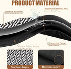 Dish Drying Mat Black and White Geometric Coffee Bar Mat for Countertop Absorbent Rubber Backed Hide Stain Dish Drainer Rack Pad Coffee Maker Espresso Machine Table Accessories 11.8 x 19.7 Inch