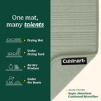 Cuisinart Dish Drying Mats for Kitchen Counter - (2) 18" x 24" Ultra Absorbent Dish Drying Mat XL - Foldable, Machine Washable, Fast Drying Dish Mat (Horizontal Stripes)