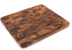 Ironwood Gourmet Oslo End Grain Utility Cutting Board, 14 x 16 Inches, Natural Acacia Wood