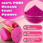 Dragon Fruit Powder - Kiigfood 5.3 oz/150g Natural Fruit Powder, Freeze-Dried Pink Pitaya Powder for Dragon Fruit Syrup, Drink, Baking, Smoothies, Cocktail, Food Coloring - Vegan, Non-GMO, Gluten-Free