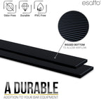 Esatto 27.5” x 3.87” XL Professional Service Spill Bar Supply Mat Anti-Skid Bartender Mat Non-Slip Black Bar Mat for Coffee Drinks Mixing Pad for Bars, Home, Kitchen, Pubs, Restaurants (2 Pack, Black)