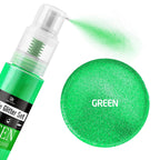 Edible Glitter Spray - 3/4oz Luster Dust Edible Food Grade Glitter Shimmer Dust Powder for Cocktails, Drinks, Cake Decorating - Metallic Food Coloring Powder for Wine, Candy, Cookie, Icing (Green)