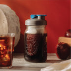 County Line Kitchen Glass Cold Brew Coffee Maker with Lid - Wide Mouth, 2 Quart (64 oz) - Heavy Duty, Leak Proof - Sun & Iced Tea Pitcher, Cold Brew Coffee, Breast Milk Storage, Water - Gray