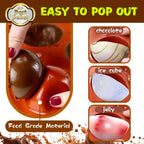 4 PCS Silicone Hot Chocolate Bomb Mold Medium Semi Sphere Silicone Mold, 2 Packs Half Sphere Silicone Baking Molds for Making Chocolate, Cake, Jelly, Dome Mousse -Diameter 2 inch