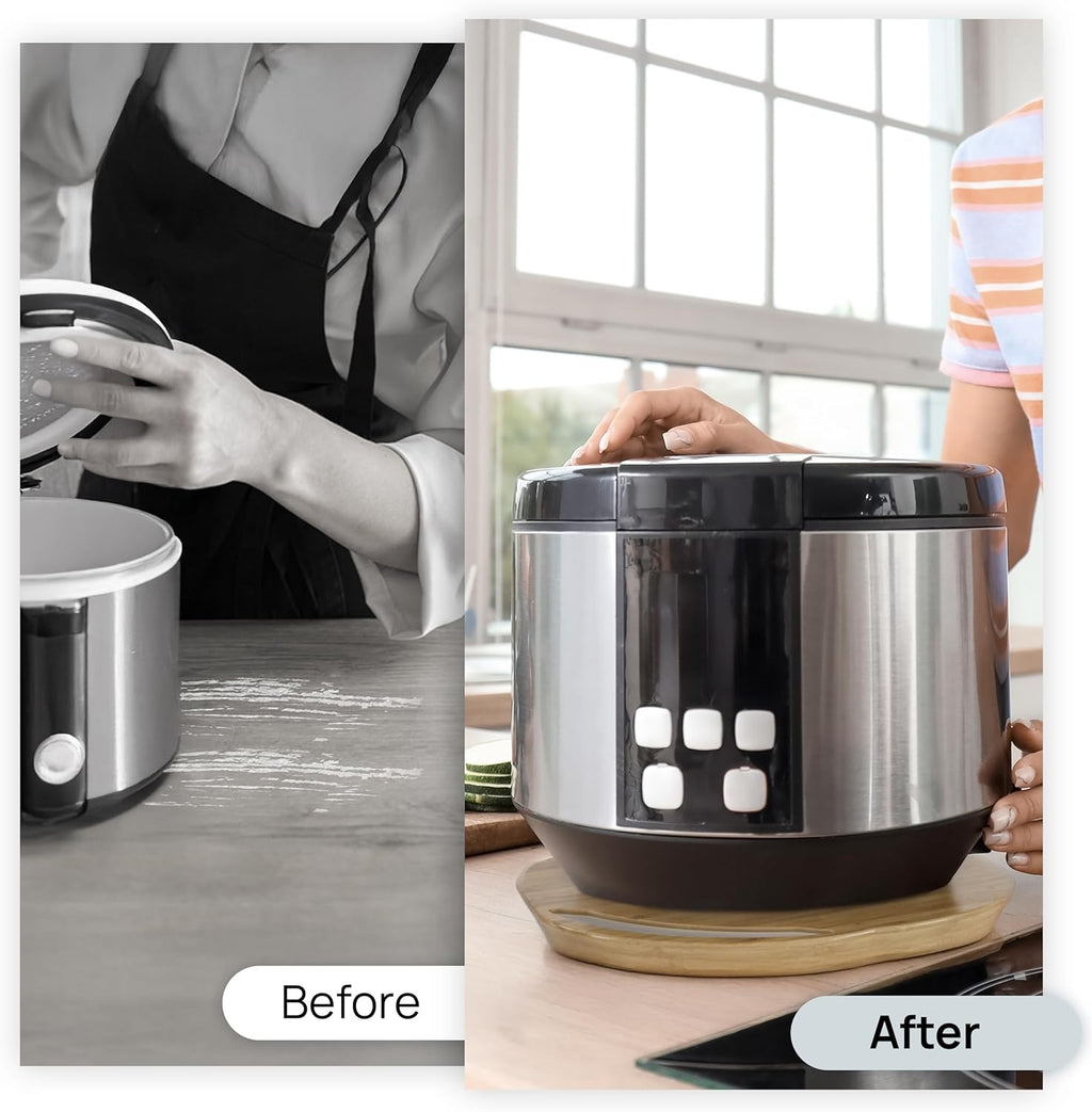 Ibyx Elegant Round Sliding Tray for Your Pressure Cooker, Air Fryer & Heavy Kitchen Appliances - Sturdy, Slides Easily from Under The Cabinet (Black, 13”)