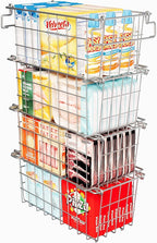 4Pack Stackable Chest Freezer Bins - Deep Freezer Organizer for 7 Cu.FT Frozen Food