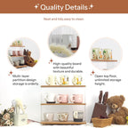 Coffee Mug Holder Wooden Cup Station Organizer 3 Tier Cup Holder for Coffee Bar Mug Display Rack for Countertop Mug Holder Shelf for Home Kitchen Walnut Wood