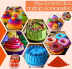 Food Coloring Powder - 24 Vibrant Colors Powder Food Coloring, Flavorless High Concentrated Food Dye for Icing, Cake Decorating, Baking, Cookies, Frosting, Slime - 2g/bottle