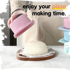 PLUS 1000ml Pizza Dough Proofing Containers for DIY family Artisan Pizza, Food Grade Silicone Stackable Boxes with Lids, Freezer, Fridge, Dishwasher Safe-Sprinkles Pattern-3 Pack (Multicolors)