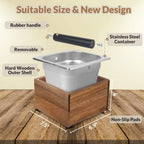 Knock Box | Large Capacity Espresso Knock Box | Non-Slip Base Knock Box Espresso | Coffee Knock Box | Shock Absorbant Espresso Knock Box and tamp station | Knock box for espresso coffee grounds