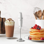 Zulay Kitchen Milk Frother with Patented Tornado Triple Whisk – Handheld Foam Maker for Coffee, Lattes, Matcha & Hot Chocolate – Rich, Creamy Froth in Seconds -