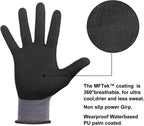 NP1001 Safety Work Gloves Comfort Stretch Fit Power Grip Smart Touch Durable Foam Coated