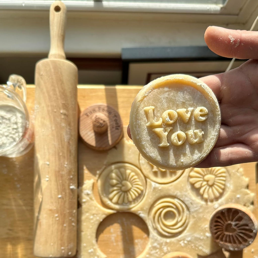 Wood Cookie Stamp, 2.5 Inch (Love You CS-114)