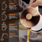 34 Ounce French Press Coffee Maker, 5-Cup Espresso Coffee Maker, Grey Cold Brew Heat Resistant Thickened Borosilicate Coffee Pot with 4 Stainless Steel Filter Screens