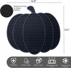 Nomnu Pumpkin Coffee Mat for Countertop - Goth Kitchen Decor - Gothic Coffee Bar Accessories 14.8x13.5 Inch Bar Mat - Spooky Halloween Gifts Non Slip Spill Mat, Black (PCBMB)