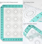 446ºF Heat Resistant Macaron Mat: U-Taste 14.17x9.44in Non Stick Silicone Baking Mat, Reusable Cookies Pastry Sheet Liner with Edge Enhancement & Circle Measurement for Cake Pan (Aqua Sky)