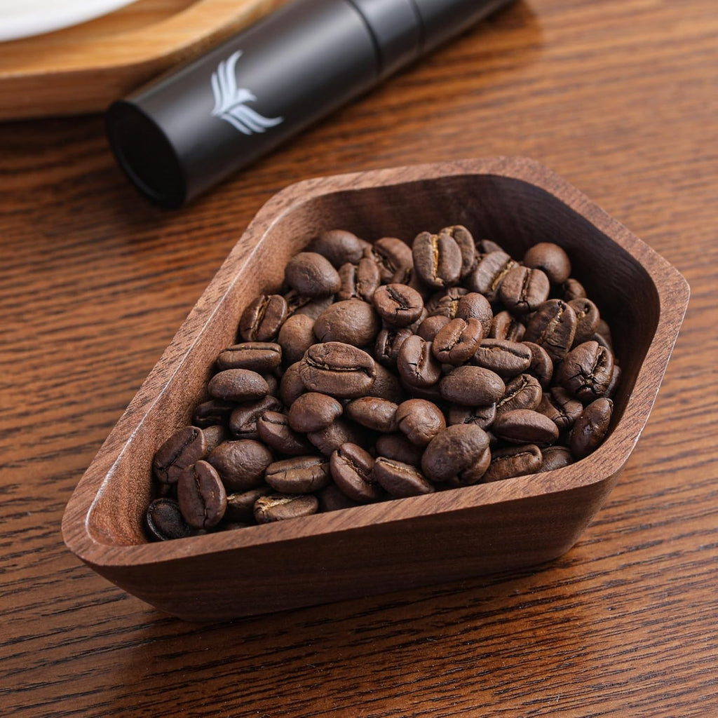 Walnut Coffee Bean Dosing Cup and RDT Coffee Spritzer Gift Set Coffee Bar Accessories Wooden Dosing Vessel Single Dose Coffee Measuring Tray Kit