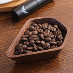Walnut Coffee Bean Dosing Cup and RDT Coffee Spritzer Gift Set Coffee Bar Accessories Wooden Dosing Vessel Single Dose Coffee Measuring Tray Kit